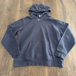 VTG Nike Center Swoosh Hoodie Mens Lg Blue Better World Jordan Y2K Nocta